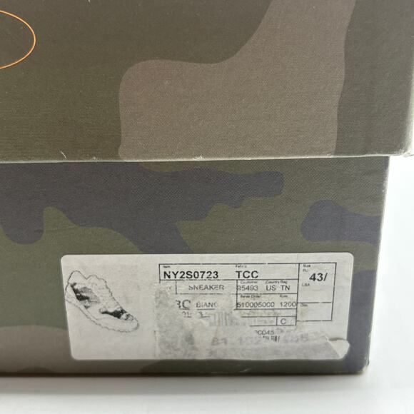 VALENTINO GARAVANI Camouflage Rockrunner Sneaker Rockstud White Grey Sz 43 - Picture 15 of 16